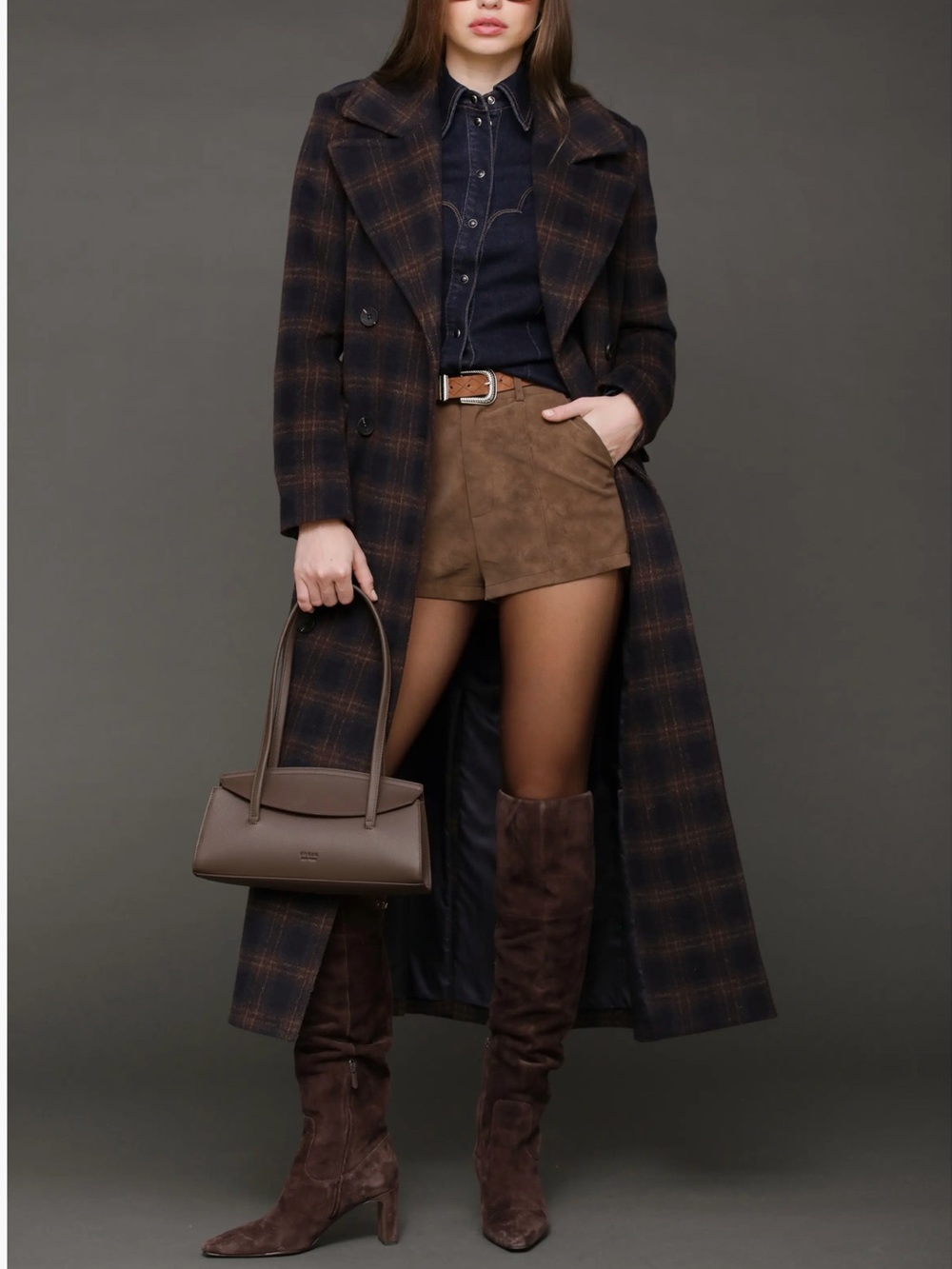 NEW! Avec Les Filles Double Breasted Tailored Maxi Coat